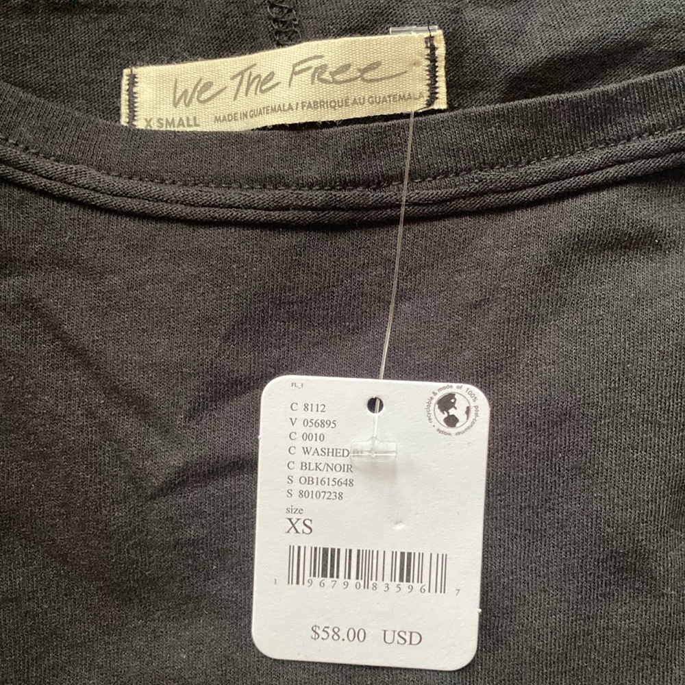 We the free Naomi tee in washed black